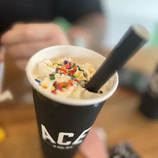 Confetti cake milkshake