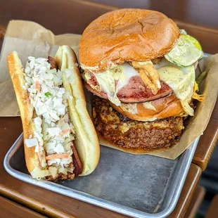 CLT Dog, Fried Bologna Sandwich, and Belmont Chili Burger | Instagram: @telephonesmoothie
