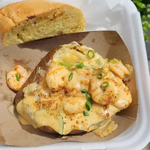 Cajun Shrimp Loaded Baked Potatoe