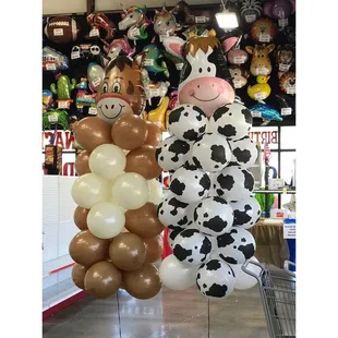 Horse and Cow Balloon Columns