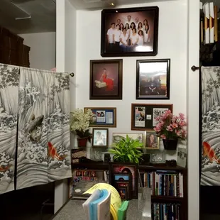 Love the pretty lady in the red dress.