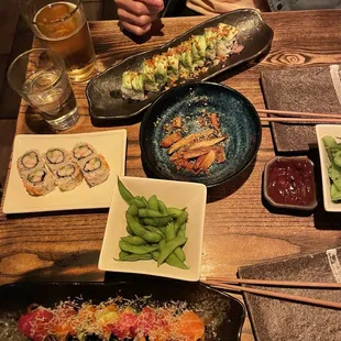sushi and sashimi, food, sashimi, sushi