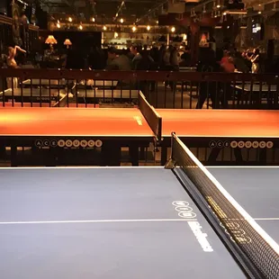 Ping pong tables inside