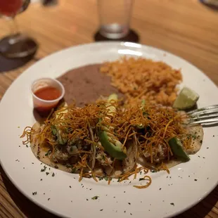 Blue crab tacos.
