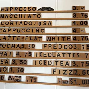 a wall of coffee roasters