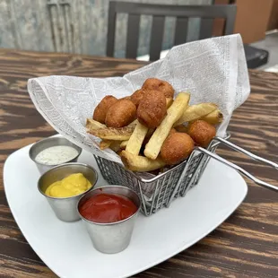 Mini corn dogs