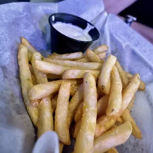 Fries -house made Ranch -too much Garlic