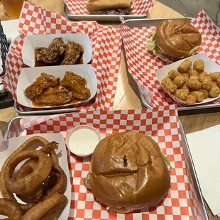 a variety of food items