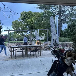 Outdoor patio with fire pit