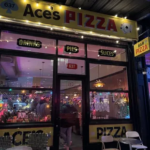 outside of a restaurant