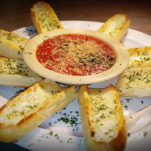 Bread sticks with chess appetizer
