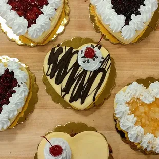 Heart cheesecakes for Valentines day!