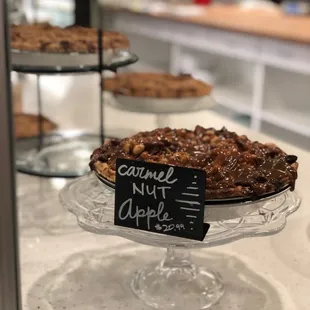 Caramel Nut Apple Fruit Pie