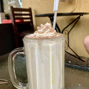 White chocolate frappe