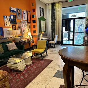 a colorful living room