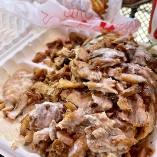 Chicken Shawarma Plate - they do not skimp on the meat!