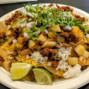 Nacho platter vegetarian