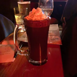 We were seated under a cold air vent so they brought me a huge hot cocoa! :) $2