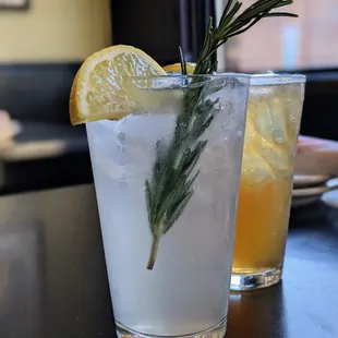 Rosemary Street cocktail. $11. Durham Distillery Conniption American Dry Gin, lemon, rosemary syrup, tonic.