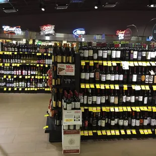 a wide selection of wine