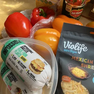 Plant Based Foods for stuffed peppers.