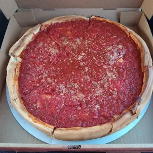 Large Deep Dish Pepperoni and Cheese Pizza