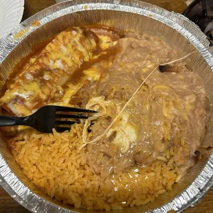 Tamale/taco combo plate.  (Taco not pictured, but it was huge!)