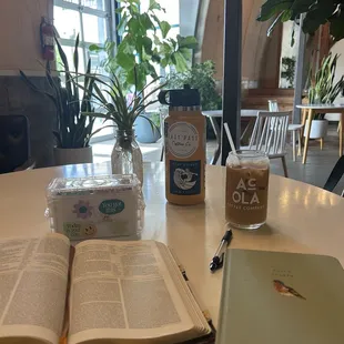 main level of Acola and a cold brew