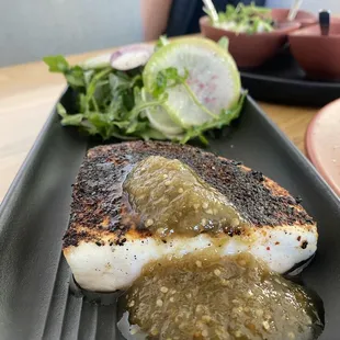 Grilled panela cheese