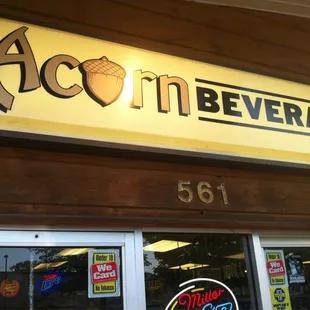 the front of the store