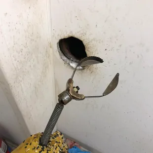 Getting ready to clear a drain with this big machine