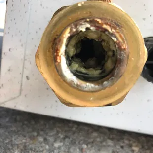 This water heater has some buildup of water deposits going on.  We have solutions.