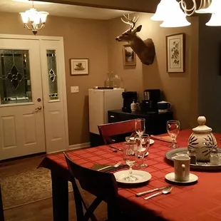 This is the front entrance as viewed from the breakfast room.