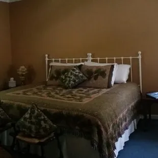 The Pines guest room. Specify whether you prefer a king bed  or  2 twins. Private bath