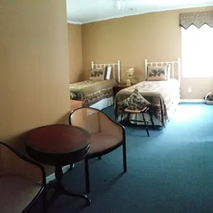 The Pines Suite can be reserved as a twin bed set up or a King.