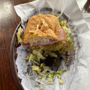 Ham and cheese hoagie