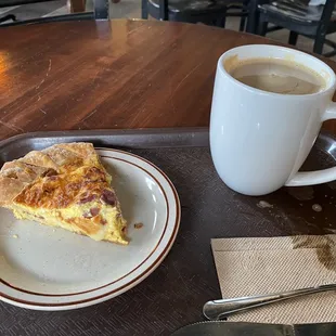 Americano and quiche