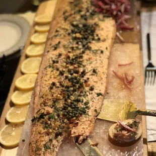 Cedar Plank Roasted Salmon Action Station