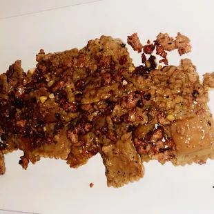 Butternut squash ravioli and pecans