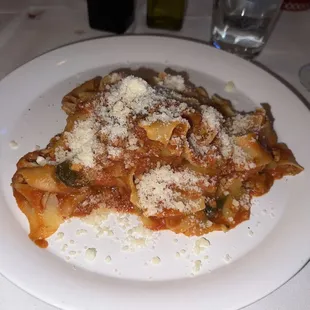 Pappardelle with Egg alla Bolognese (awesome)