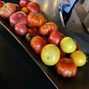 Heirloom tomatoes when you walked in