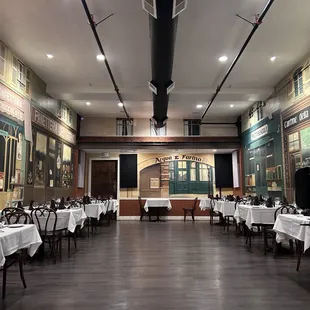 an empty dining room