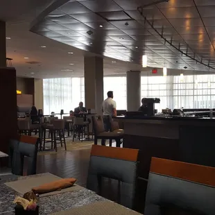 a view of the dining area