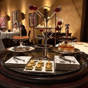 Desserts tray after the tasting menu