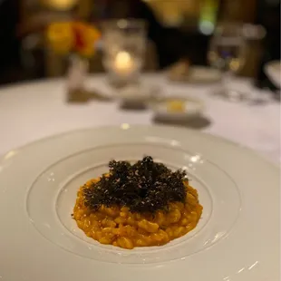 Pumpkin and seaweed risotto