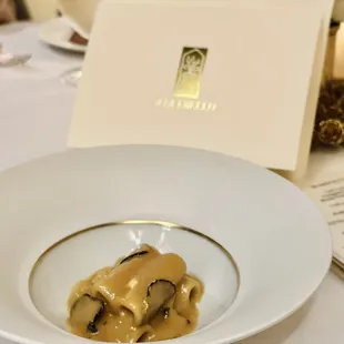12/28/2024 - signature faux foie gras ridged pasta