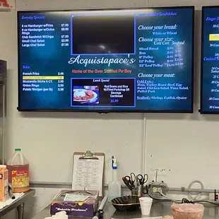 Lunch menu