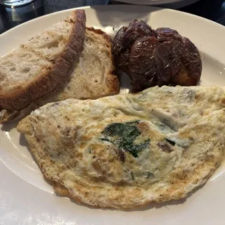 Spinach & Mushroom Egg White Omelet