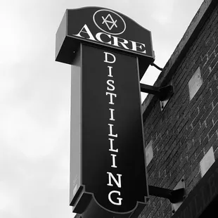 a black and white sign