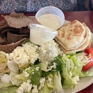 Gyro salad. Large portion and very tasty gyro.